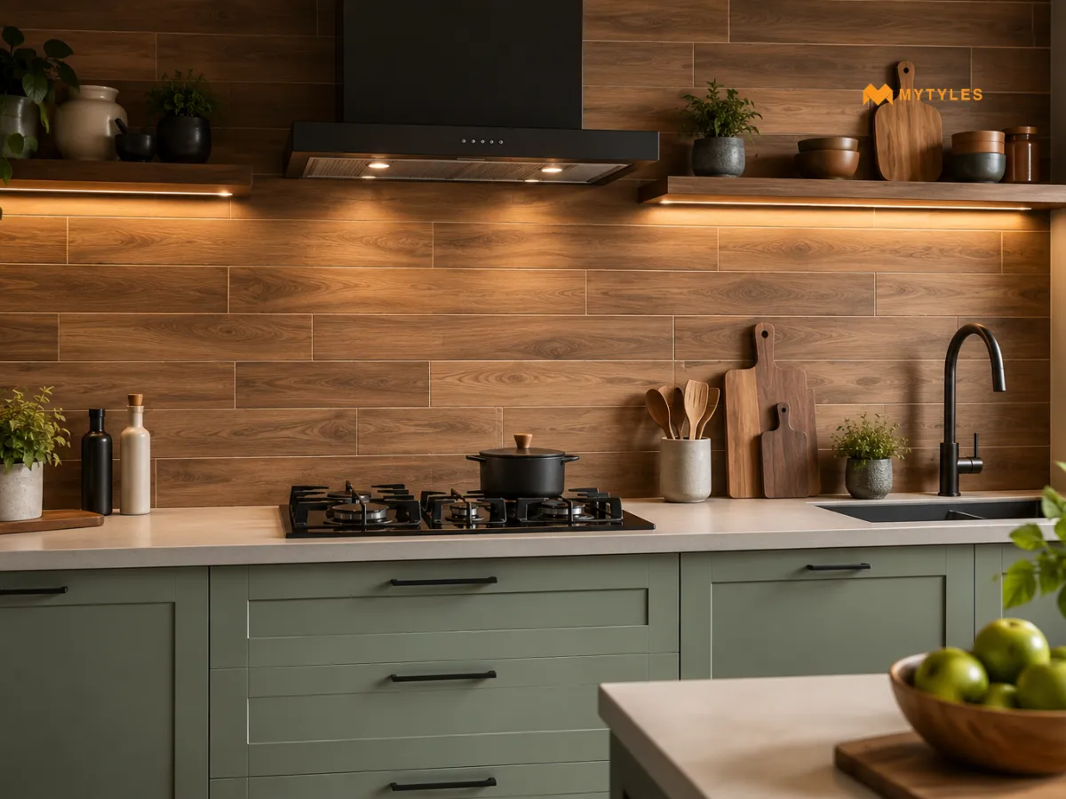 Wooden-Look Kitchen Wall Tiles